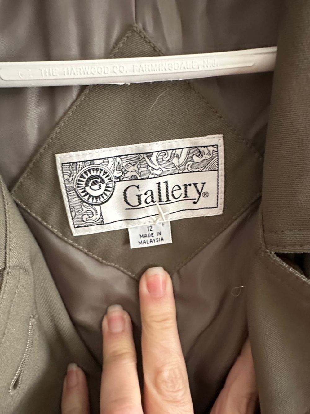 Gallery Olive-Tone Belted Trench Coat - Picture 2 of 7